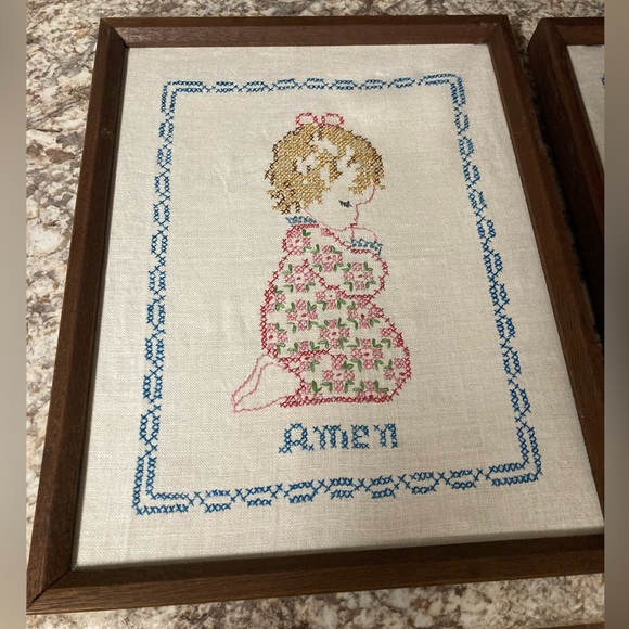Vintage Cross Stitch of A Child’s Prayer - Picture 2 of 10